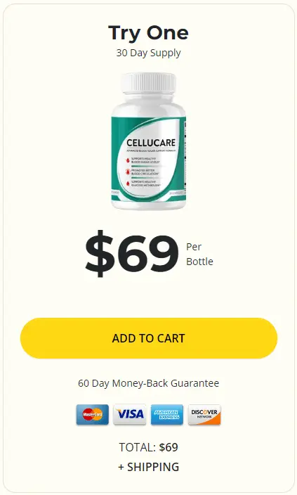 CelluCare 1 bottle order